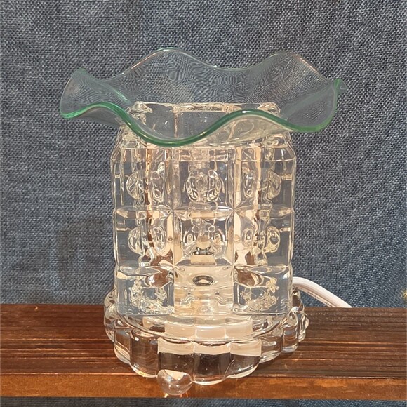 Unbranded Other - Clear Glass Electric Oil Diffuser/Wax Warmer Lamp with Dimmer Switch